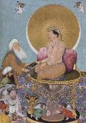 Hindu painter The Mughal emperor jahanir honors a holy dervish,over and above the rulers of the lower world china oil painting reproduction